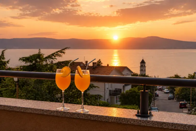 Morning by the sea in Crikvenica