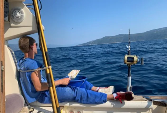 Fishing with champion